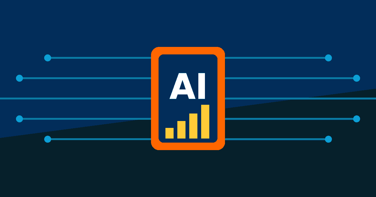 AI chip with rising SEO growth bars showing how AI improves SEO and website optimization